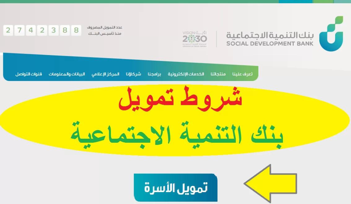 شروط تمويل قرض الاسرة