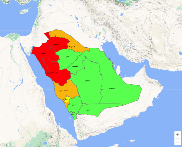 أمطار على المنطقة الشرقية